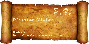Pfiszter Vivien névjegykártya